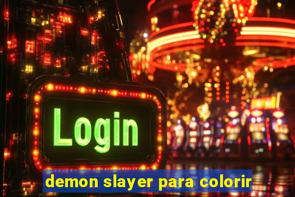 demon slayer para colorir